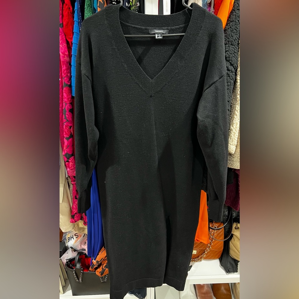Black sweater dress